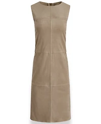 Sleeveless Suede Sheath Dress