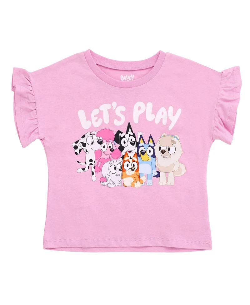 Bluey Girls' (5-12) -Piece T-Shirt and Flare Pants Set