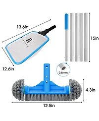 Xdovet Pool Brush Skimmer Net Pole Kit