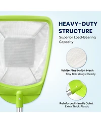 Xdovet Pool Skimmer Net Leaf Rake Aluminum Pole