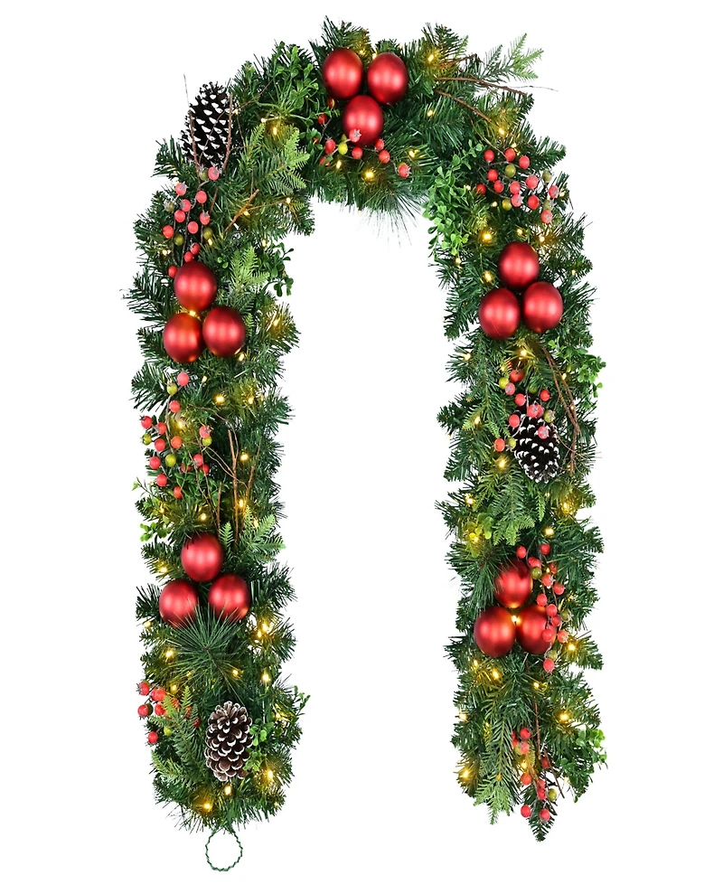 Puleo International 72" Pre-Lit Artificial Christmas Garland