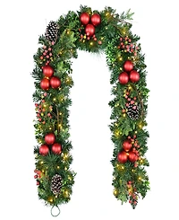 Puleo International 72" Pre-Lit Artificial Christmas Garland