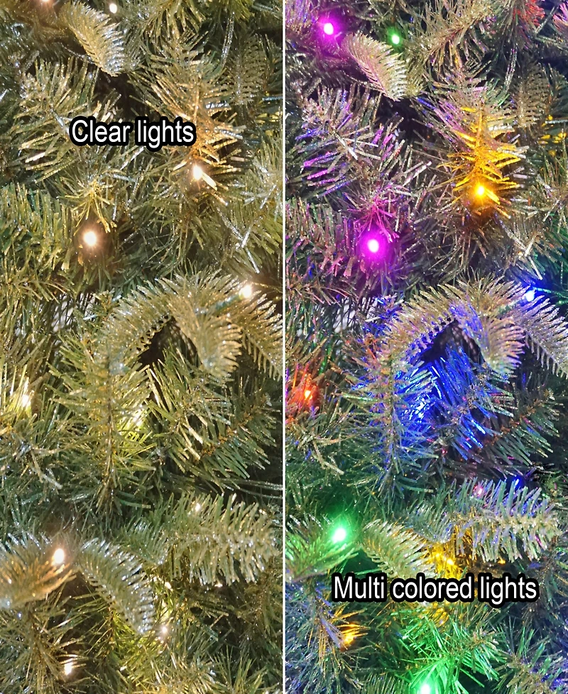 Puleo International 9" Pre-Lit Artificial Yardley Spruce Pencil Tree