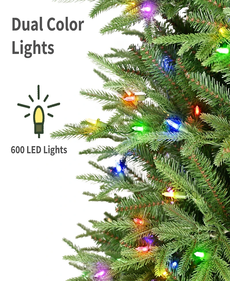 Puleo International 6.5" Pre-Lit Artificial Fraser Fir Slim Tree