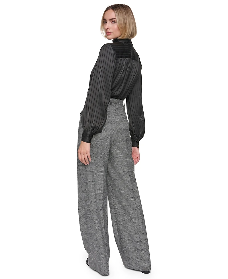 Sonia Rykiel Women's Bow-Blouse Long-Sleeve Collared Top