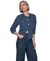 Sonia Rykiel Women's Five-Button-Front Sweater Denim Jacket
