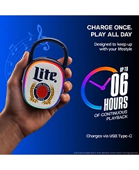 Miller Lite Backpack Clip Bluetooth Speaker and Fm Radio