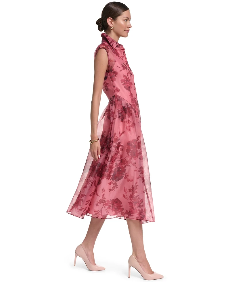 Halston Women's Collared Midi Dress