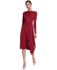 Halston Women's Boat Neck Jersey Dress