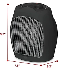 Black+Decker 1500W Portable Space Heater, Black