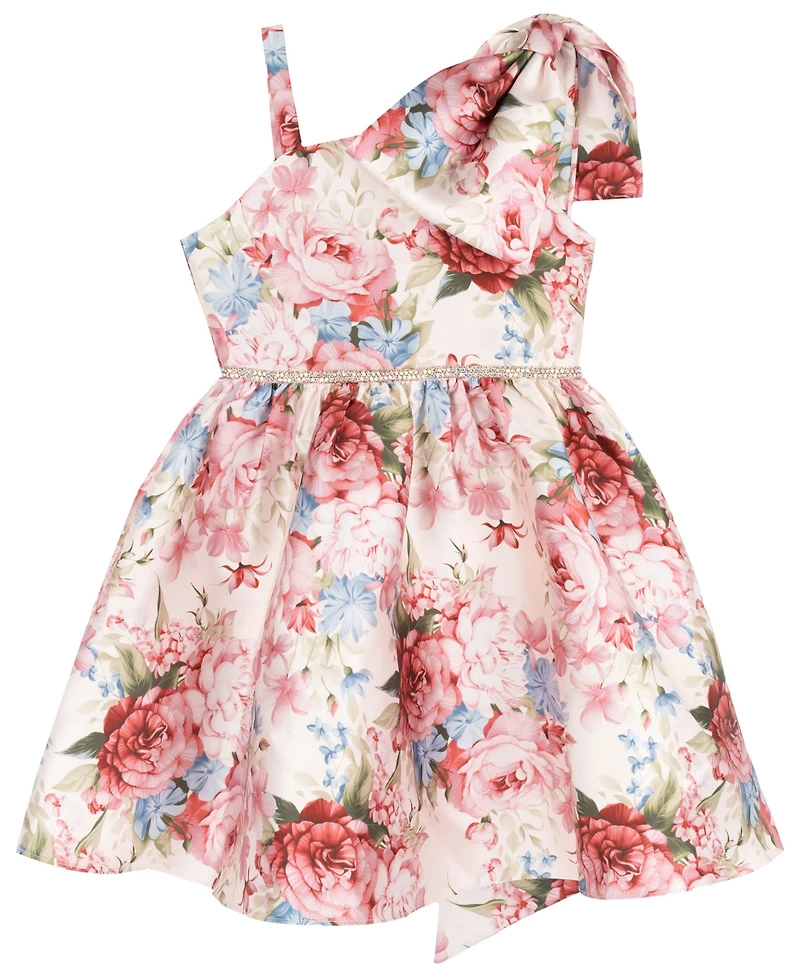 Rare Editions Girls' 7-16 Printed Mikado Dress