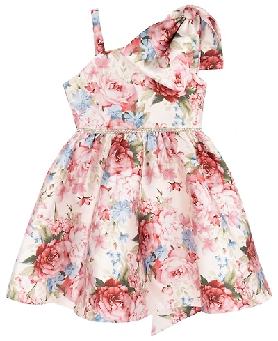 Rare Editions Girls' 7-16 Printed Mikado Dress