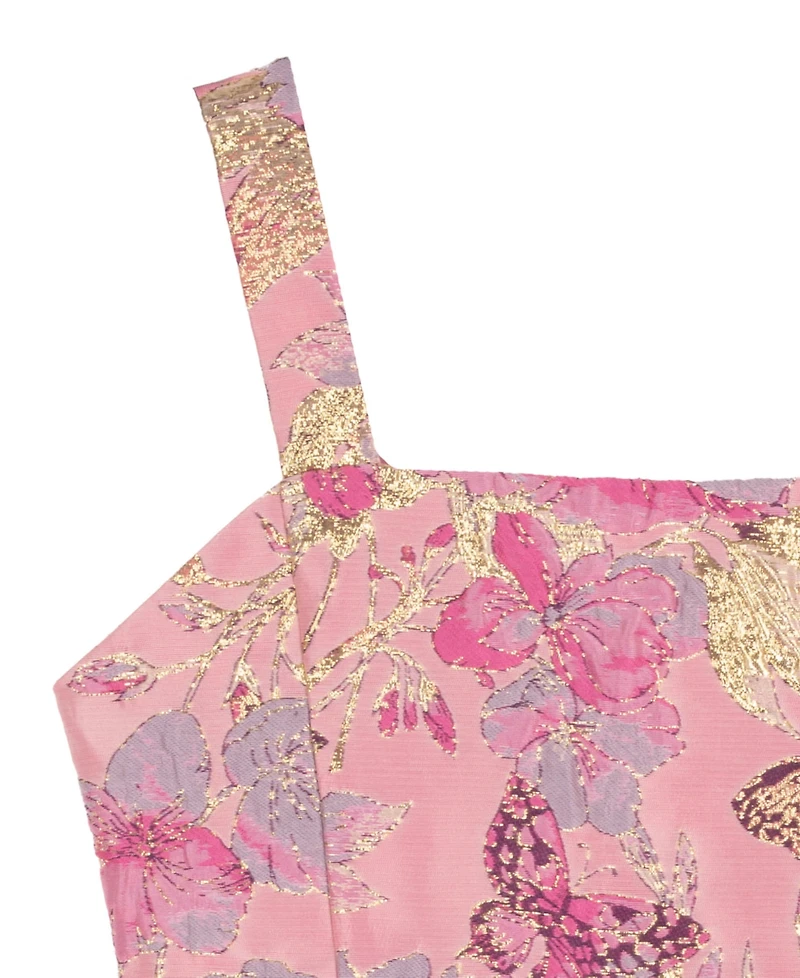 Rare Editions Girls' 7-16 Brocade Princess Seam Dress