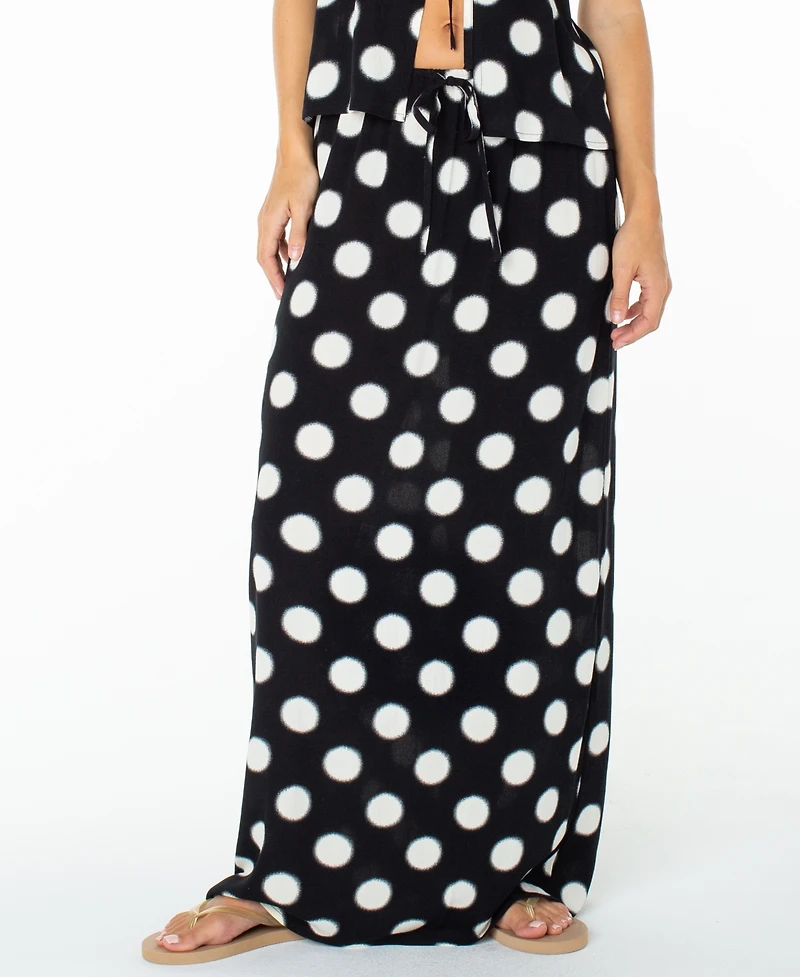 Roxy Women's Iyla Polka Dot Tie-Waist Skirt