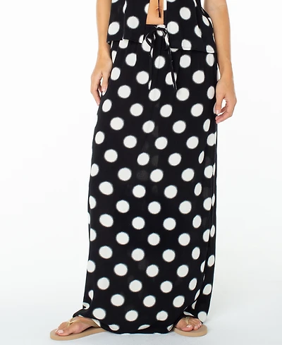 Roxy Women's Iyla Polka Dot Tie-Waist Skirt