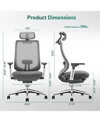 Atlas Ergonomic Mesh Back Office Chair with Slide Seat