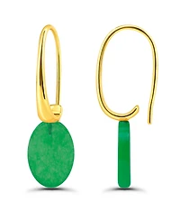 Macy's Oval Shape Drop on Hardwire Fishhook Closure Earrings