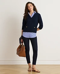 Lauren Ralph Petite Collared Long-Sleeve Sweater