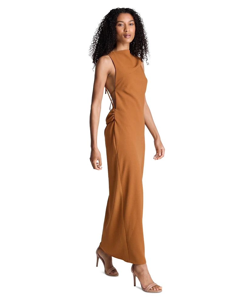 Kenneth Cole Women's Drape Cowl Neck Back Maxi Dress