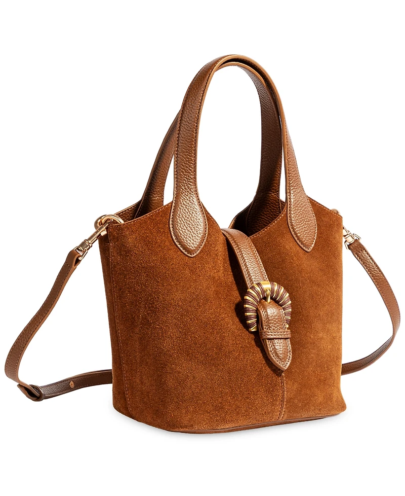 Sam Edelman Lucy Signature Buckle Small Bucket Handbag