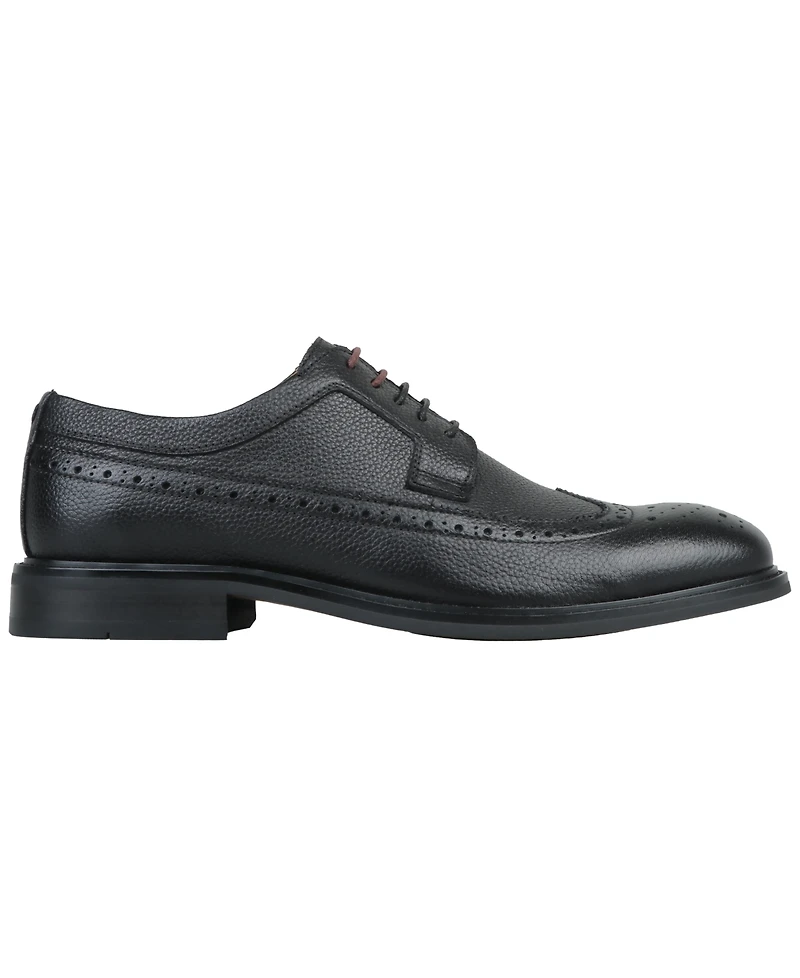 Bar Iii Men's Asherr Long Wing Brogue Leather Dress Shoes, Created for Macy's