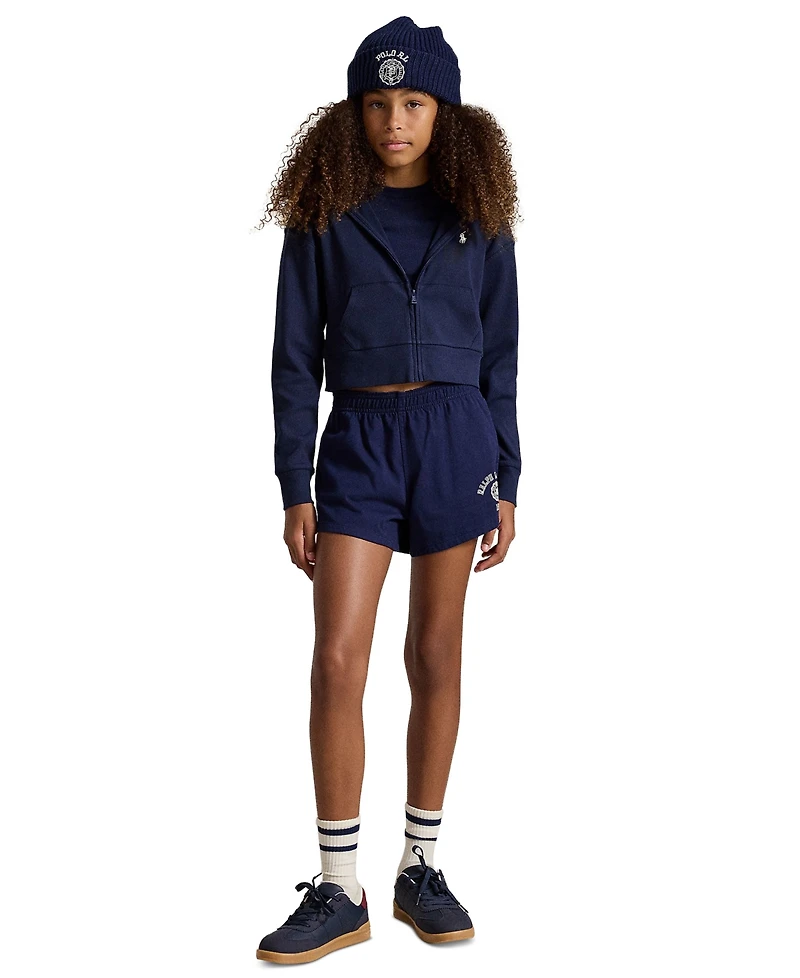 Polo Ralph Lauren Girls' 7-16 Ribbed Boxy Full-Zip Hoodie