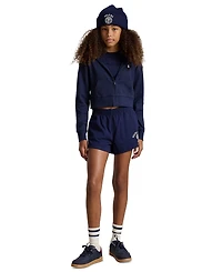 Polo Ralph Lauren Girls' 7-16 Ribbed Boxy Full-Zip Hoodie