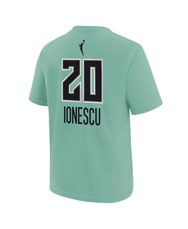 Nike Big Boys and Girls Sabrina Ionescu Mint New York Liberty Rebel Edition Name Number T-Shirt