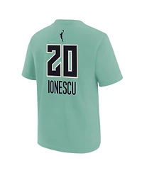 Nike Big Boys and Girls Sabrina Ionescu Mint New York Liberty Rebel Edition Name Number T-Shirt