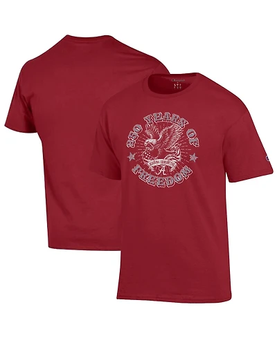 Champion Men's Crimson Alabama Tide Americana 250 Years of Freedom Tonal T-Shirt