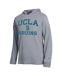 Champion Men's Heather Gray Ucla Bruins High Motor All-Star Long Sleeve Hooded T-Shirt
