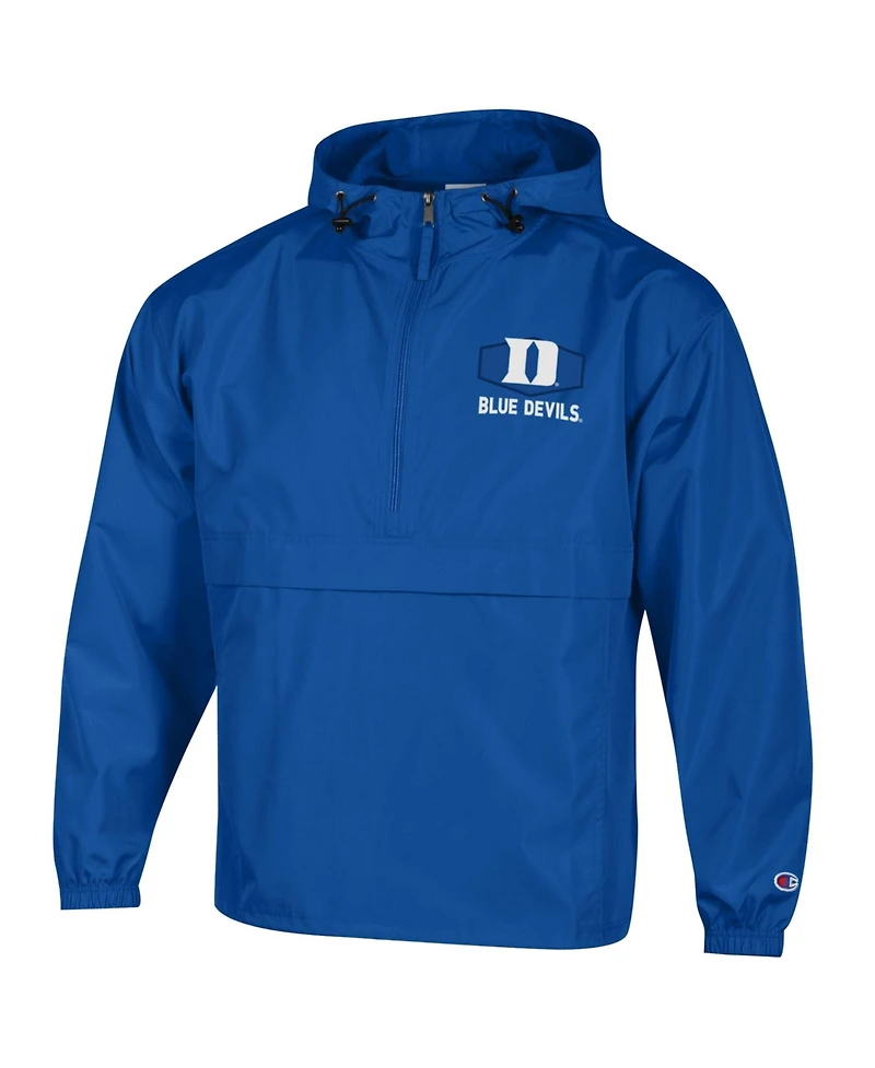 Champion Men's Royal Duke Blue Devils Delay Packable Half-Zip Hoodie