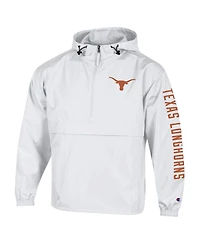 Champion Men's White Texas Longhorns Cloud Packable Half-Zip Hoodie