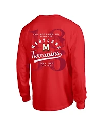 Champion Men's Red Maryland Terrapins Laminated All-Star Long Sleeve T-Shirt