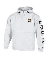 Champion Men's White Army Black Knights Cloud Packable Half-Zip Hoodie