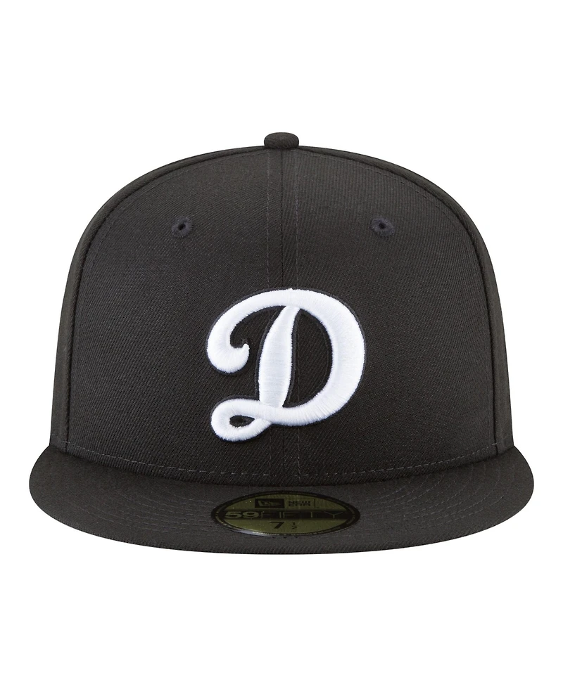 New Era Men's Black Los Angeles Dodgers Blue Heaven On Earth Marquee Patch 59FIFTY Fitted Hat