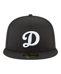 New Era Men's Black Los Angeles Dodgers Blue Heaven On Earth Marquee Patch 59FIFTY Fitted Hat