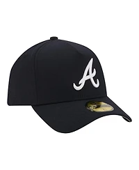 New Era Men's Navy Atlanta Braves A-Frame 59FORTY Fitted Hat