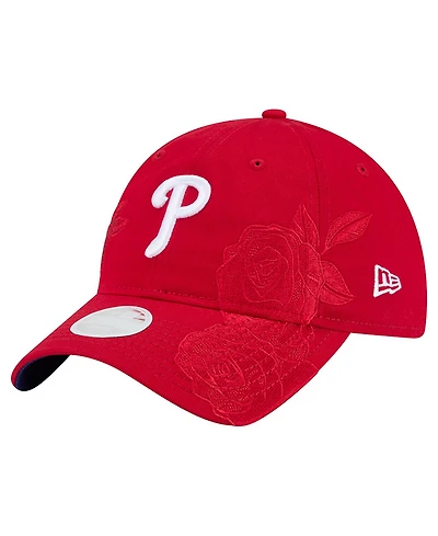 New Era Women's Red Philadelphia Phillies Roses 9TWENTY Adjustable Hat