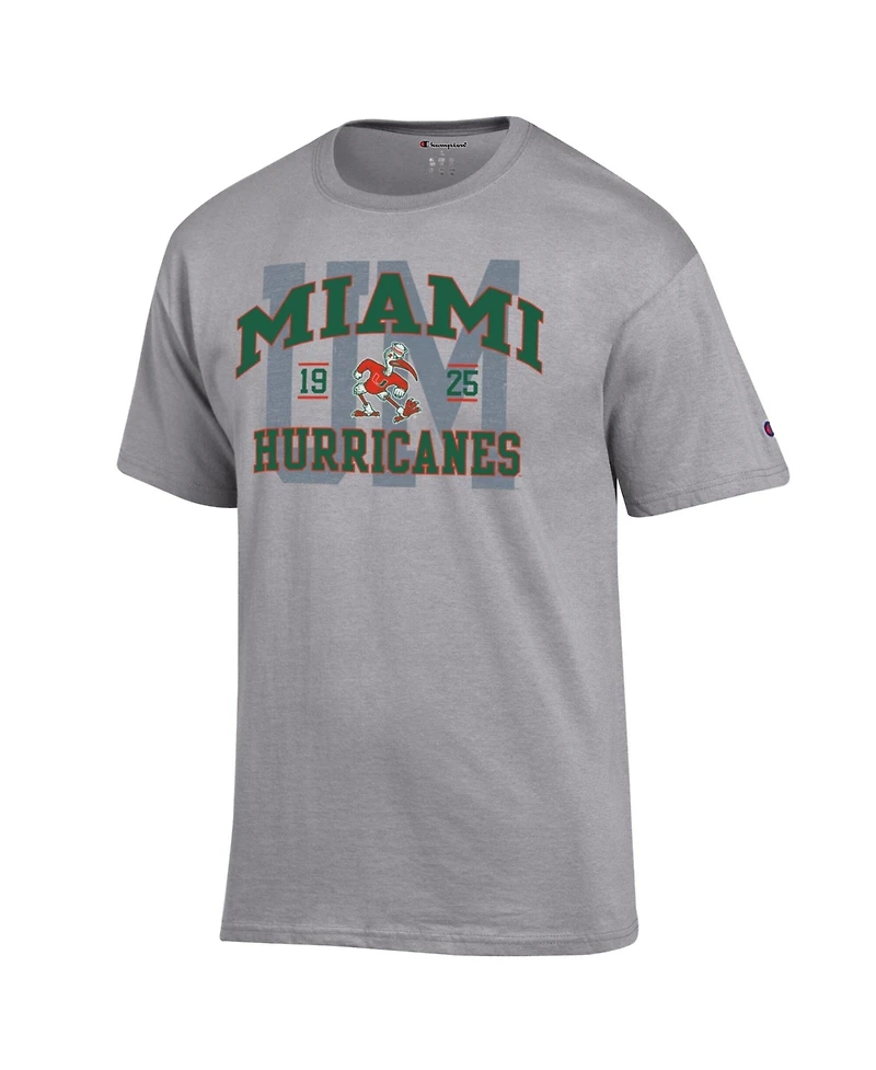 Champion Men's Heather Gray Miami Hurricanes Varsity T-Shirt