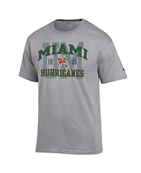 Champion Men's Heather Gray Miami Hurricanes Varsity T-Shirt