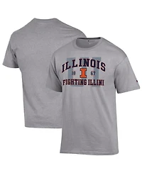 Champion Men's Heather Gray Illinois Fighting Illini Varsity T-Shirt