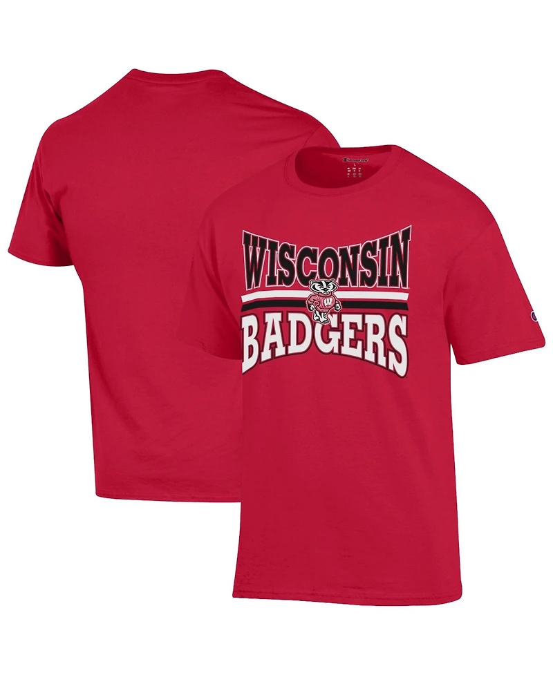 Champion Men's Red Wisconsin Badgers Team Zoom T-Shirt