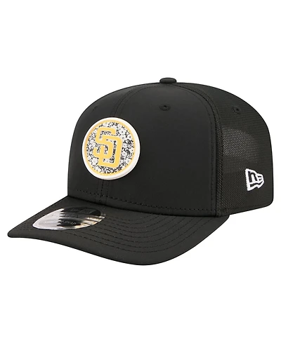New Era Men's Black San Diego Padres Floral Patch 9SEVENTY Adjustable Hat