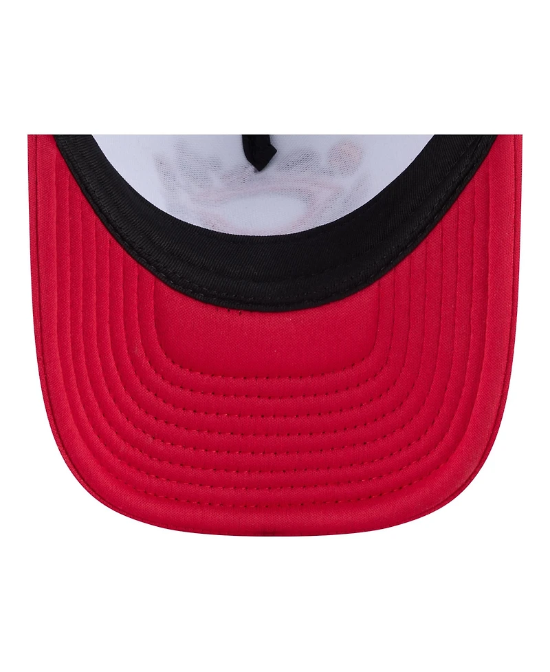 New Era Big Boys and Girls White, Red Cincinnati Reds Food A-Frame 9FORTY Trucker Adjustable Hat
