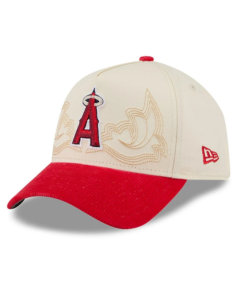 New Era Men's Stone Los Angeles Angels Western Stitch 9FORTY A-Frame Adjustable Hat