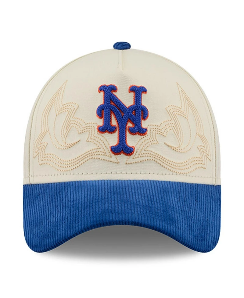 New Era Men's Stone New York Mets Western Stitch 9FORTY A-Frame Adjustable Hat