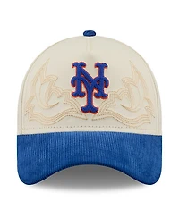 New Era Men's Stone New York Mets Western Stitch 9FORTY A-Frame Adjustable Hat