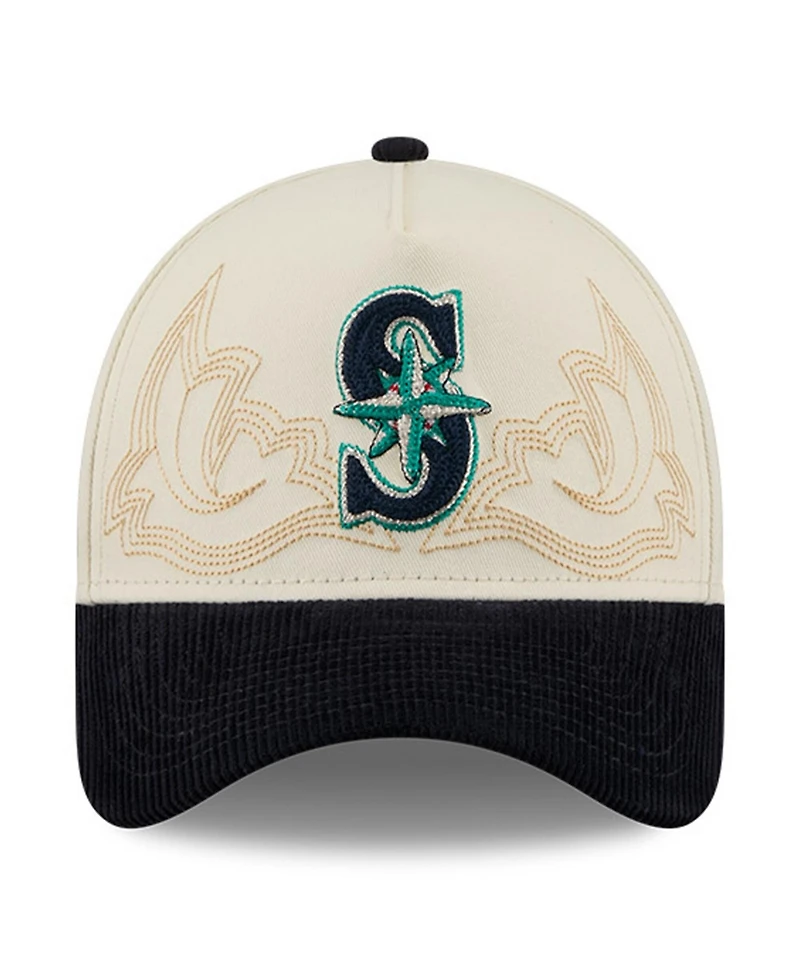New Era Men's Stone Seattle Mariners Western Stitch 9FORTY A-Frame Adjustable Hat