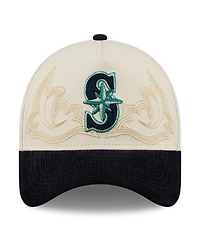 New Era Men's Stone Seattle Mariners Western Stitch 9FORTY A-Frame Adjustable Hat
